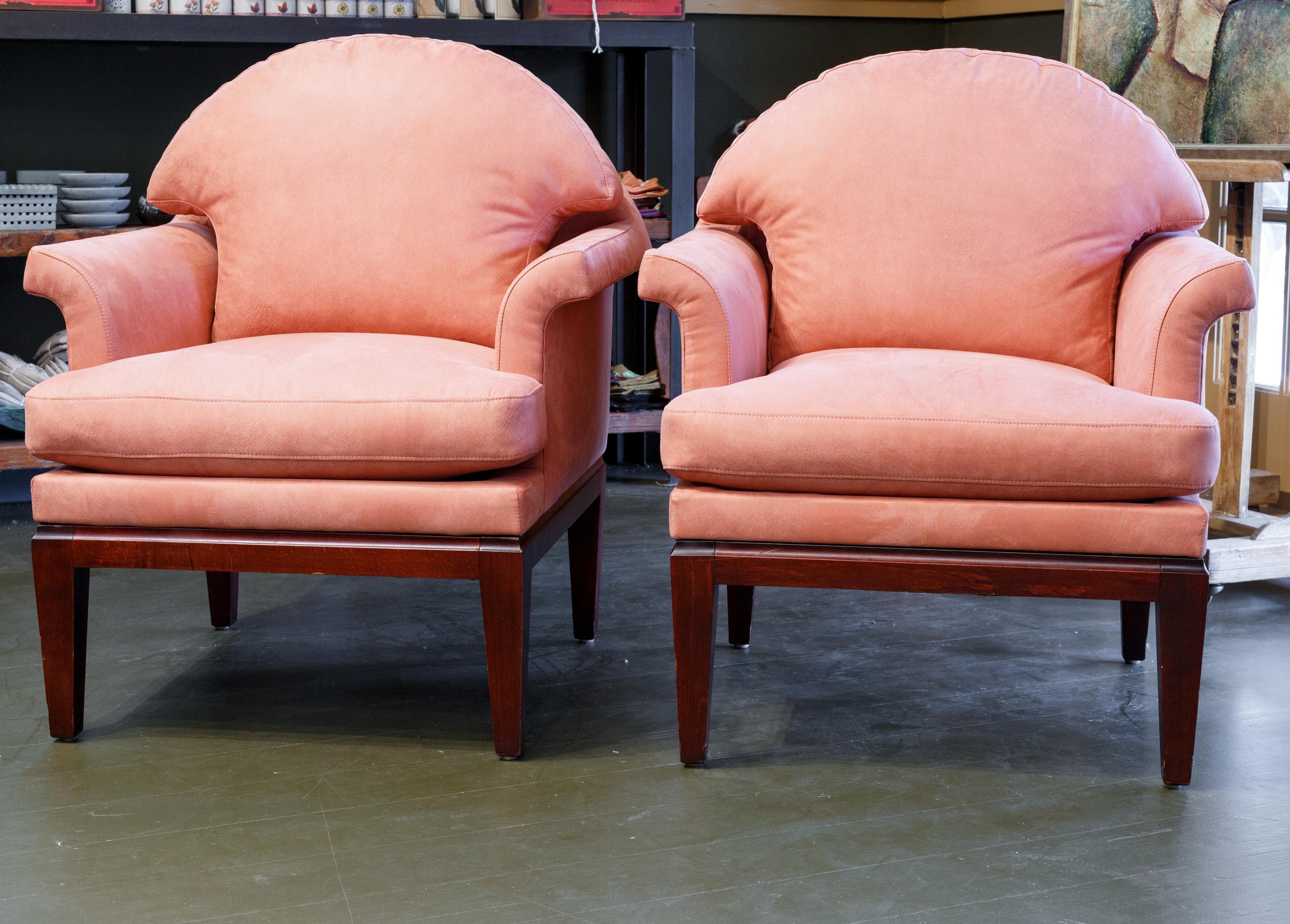 Mid-Century Modern Pair of French Armchairs in Modern Style