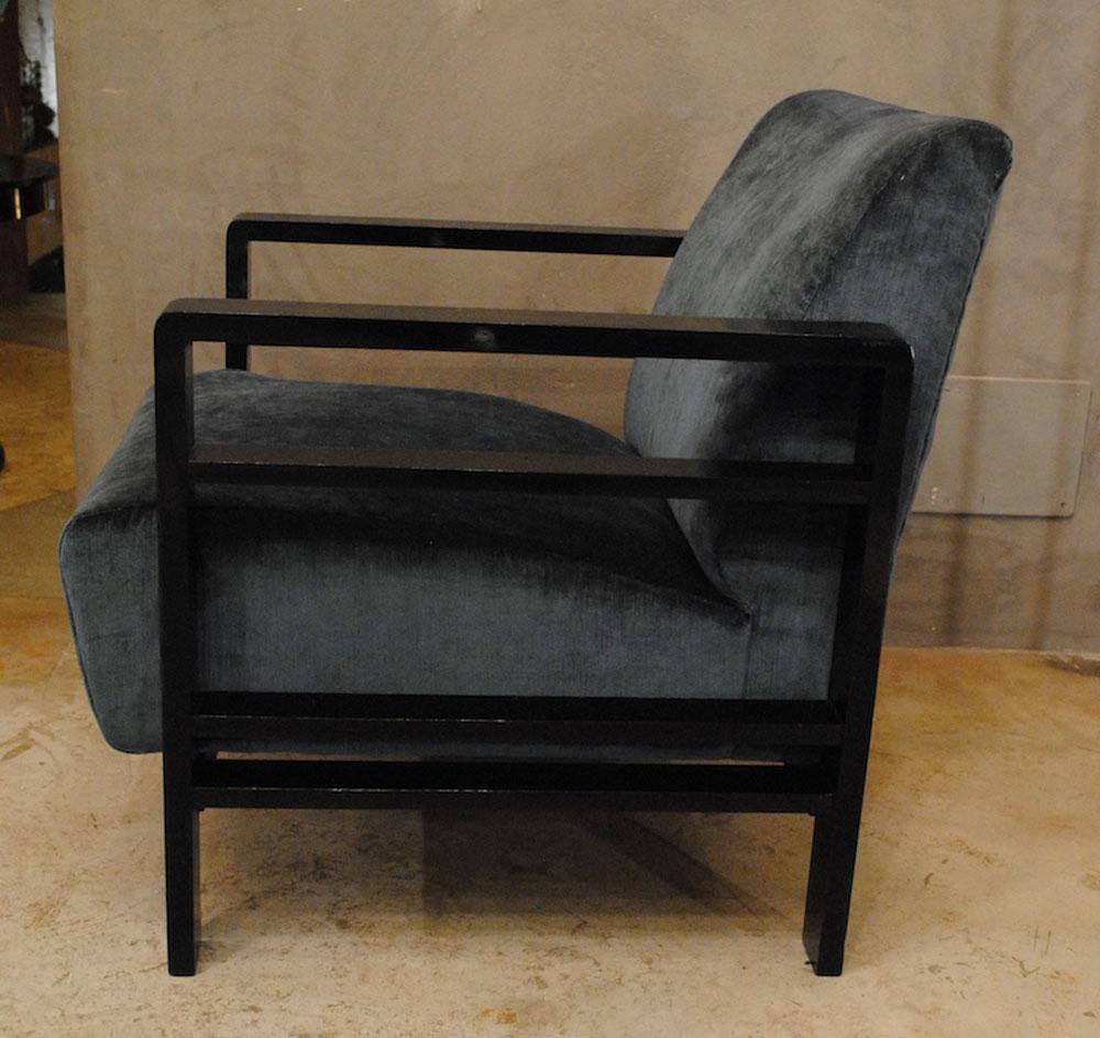 Mid-20th Century Pair of French Armchairs Belonging to the Rationalist Current, 1940s