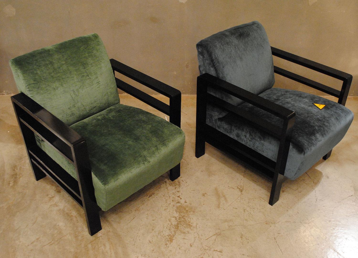 Pair of French Armchairs Belonging to the Rationalist Current, 1940s 3