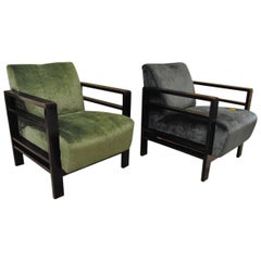Pair of French Armchairs Belonging to the Rationalist Current, 1940s