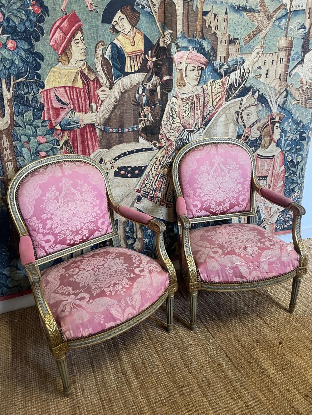 Napoleon III Pair of French armchairs / fauteuils For Sale
