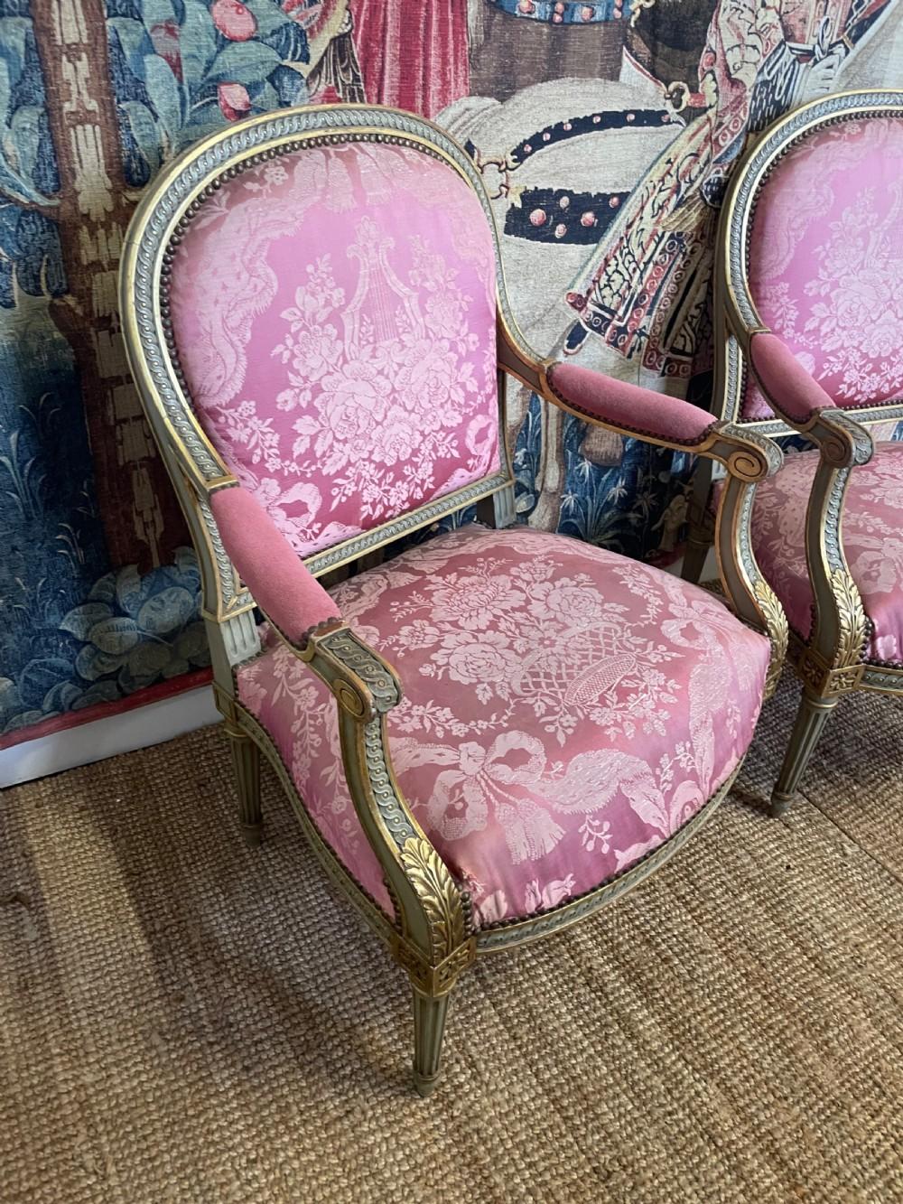 Pair of French armchairs / fauteuils For Sale 3