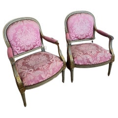 Antique Pair of French armchairs / fauteuils