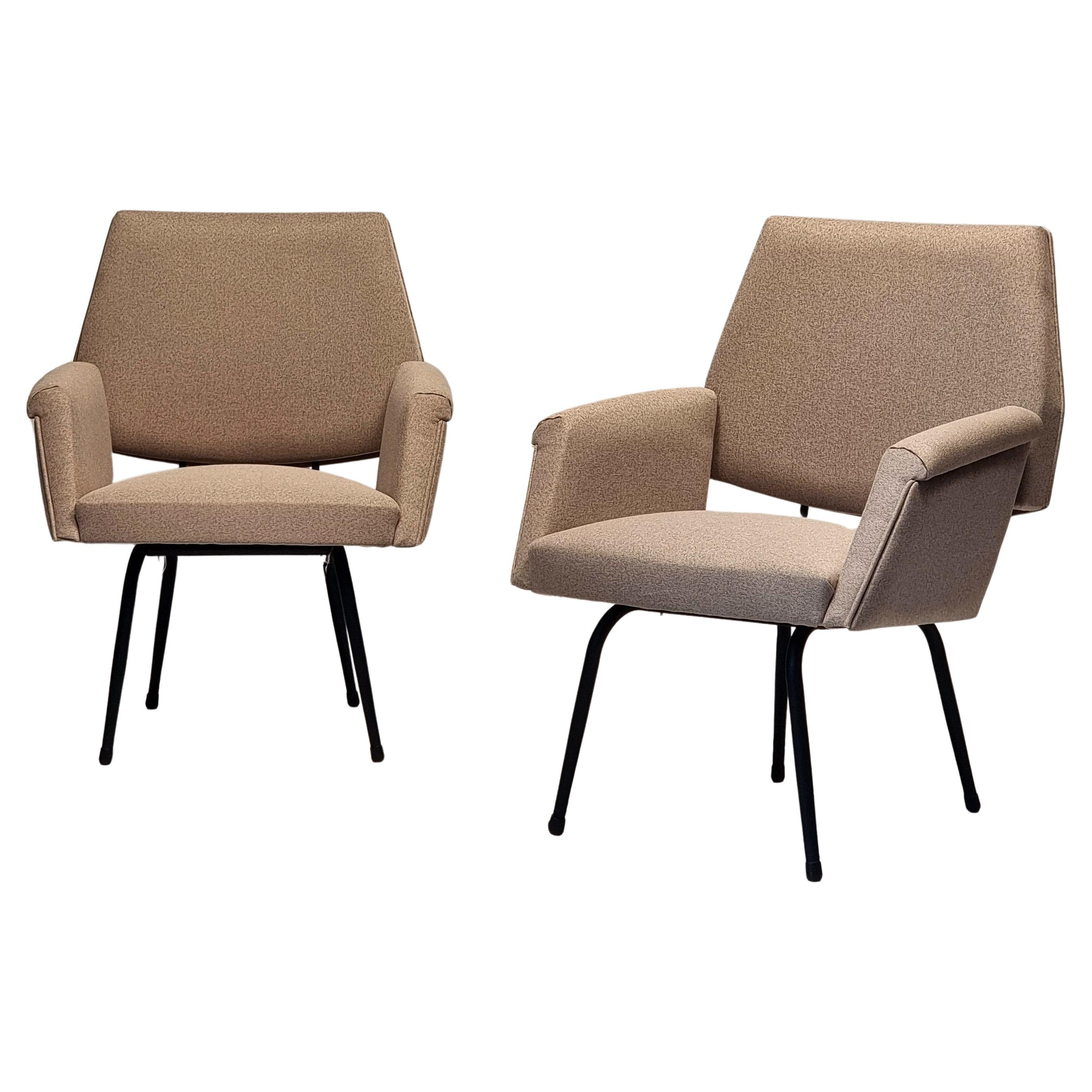 Pair Of French Armchairs - Modernist - Ca 1950 For Sale