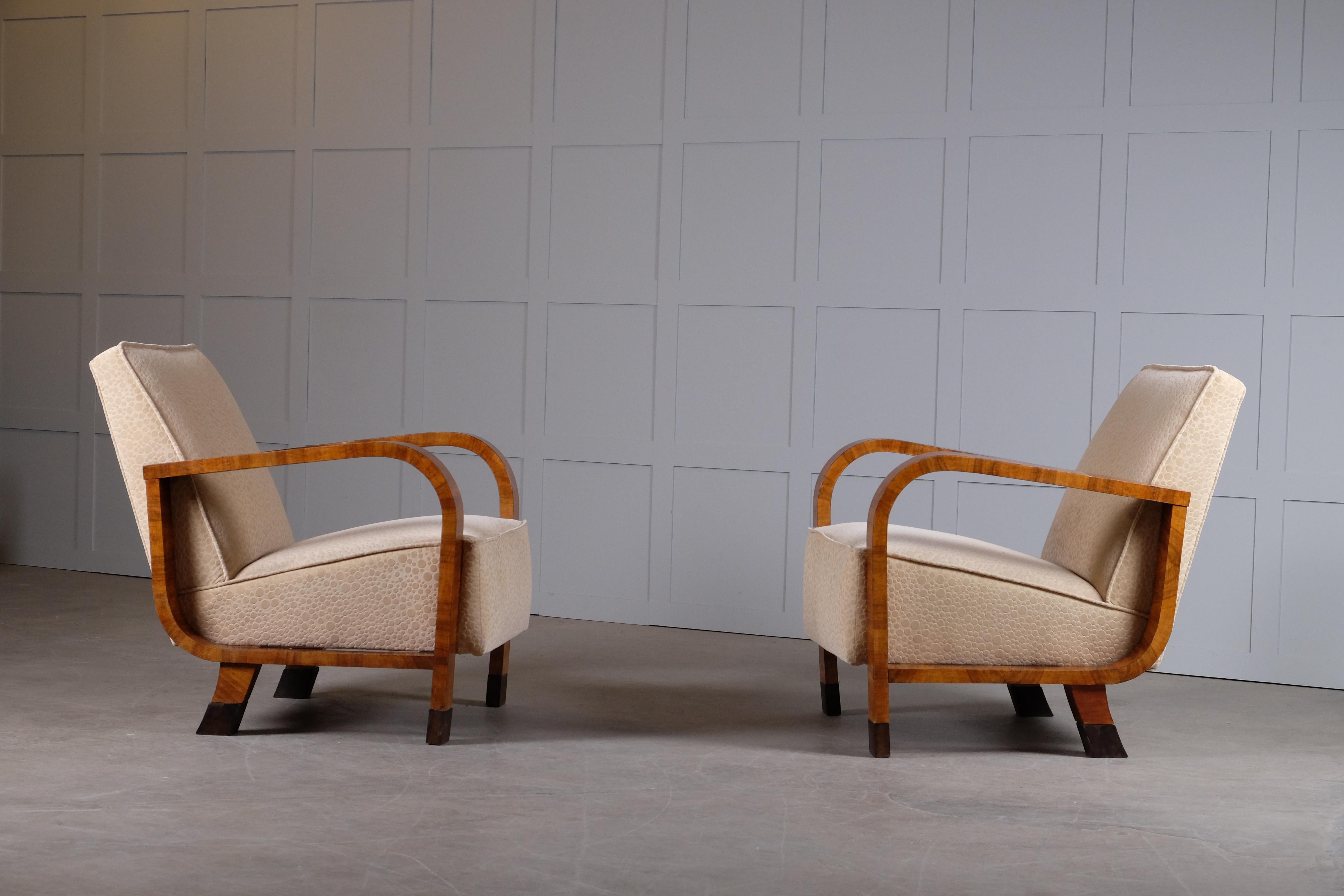 Pair of French Art Deco Armchairs, 1930s 4