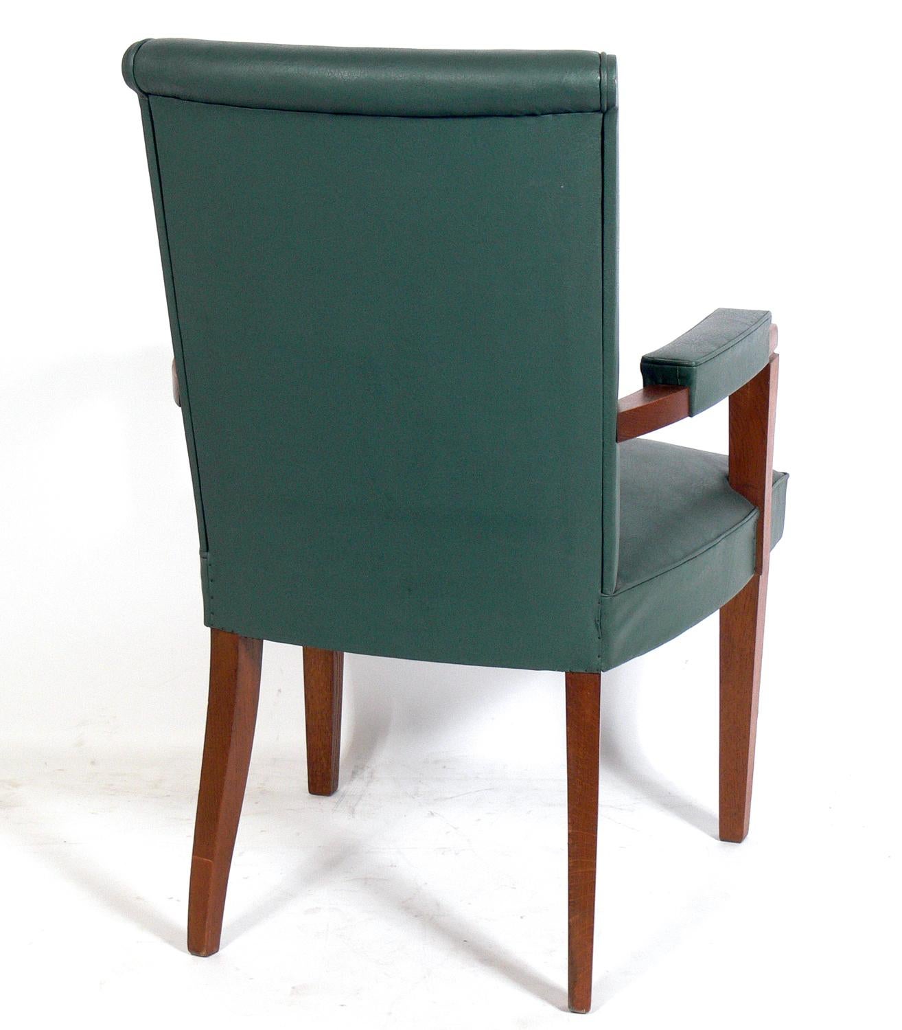 Pair of French Art Deco Armchairs attributed to Andre Arbus In Good Condition For Sale In Atlanta, GA