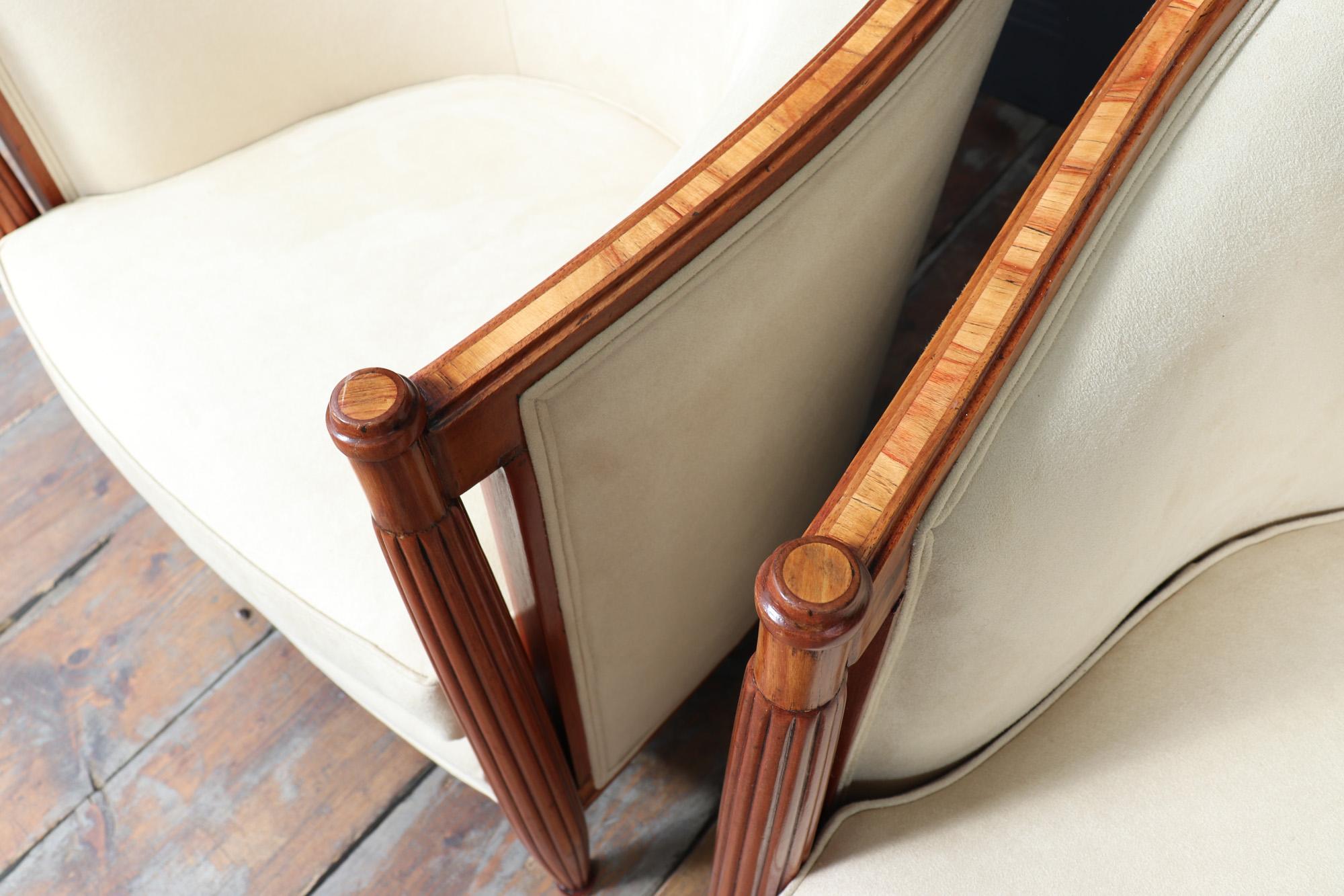Paar französische Art-Déco-Sessel von Dominique im Angebot 7