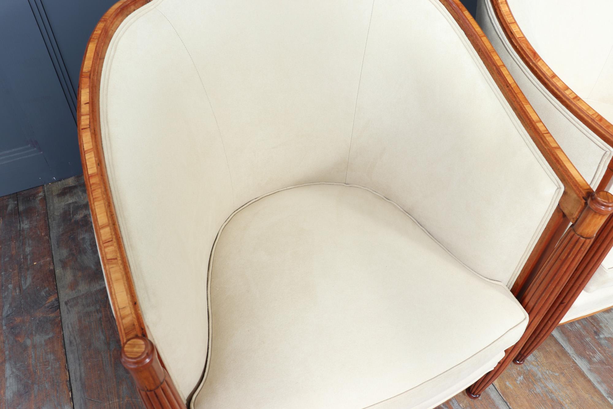 Paar französische Art-Déco-Sessel von Dominique im Angebot 9