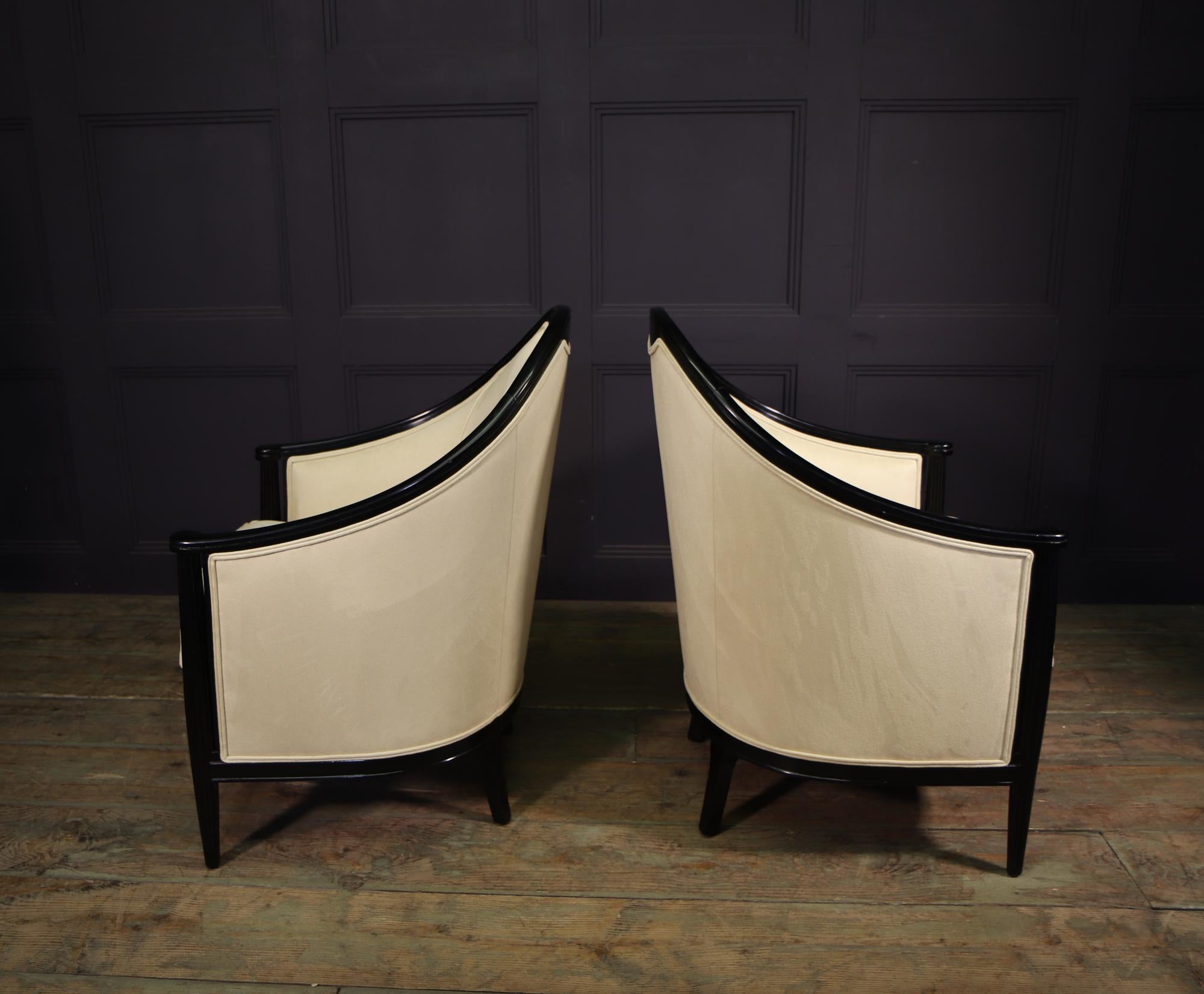 Pair of French Art Deco Armchairs by Maurice Dufrene 4