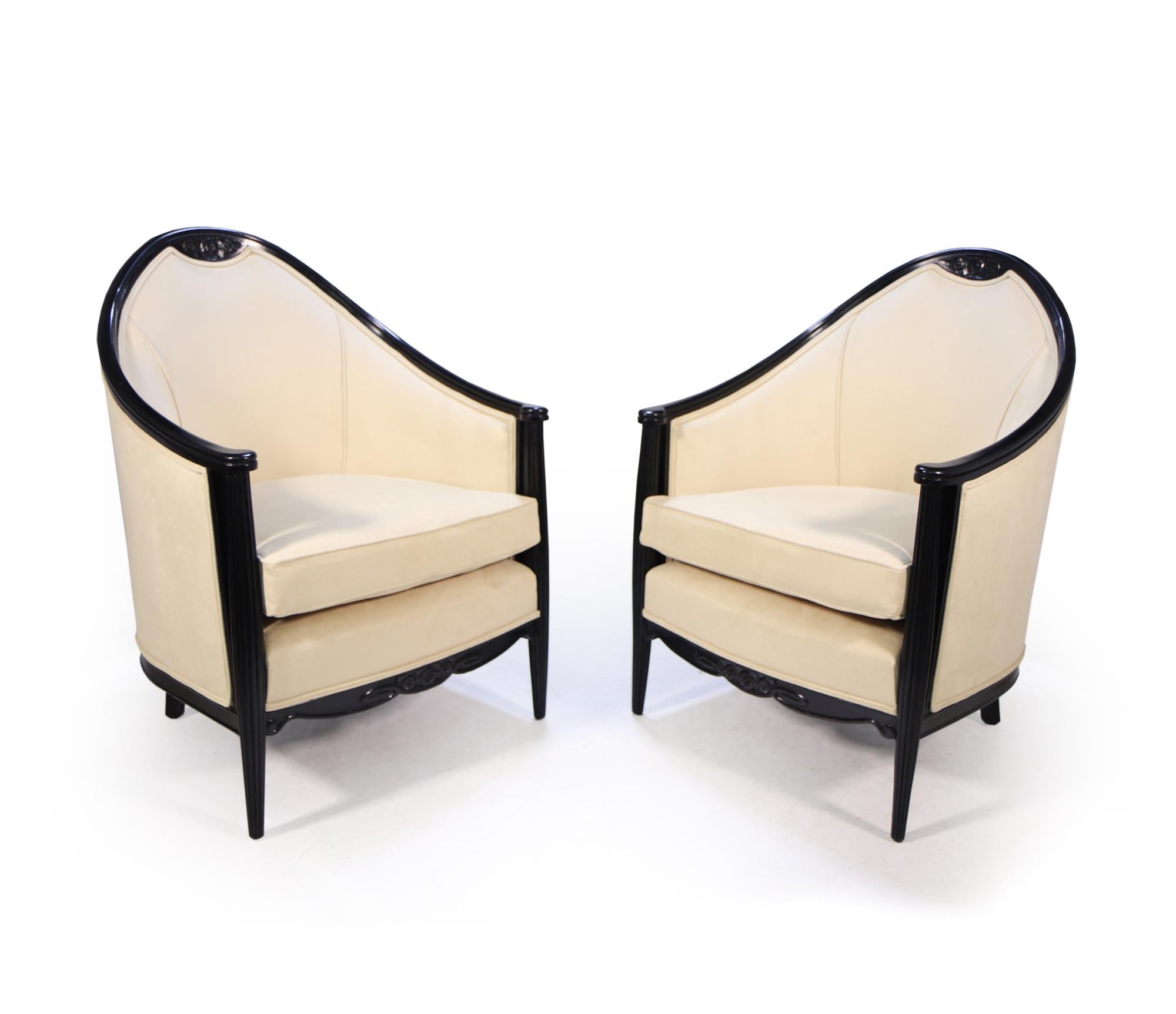 Pair of French Art Deco Armchairs by Maurice Dufrene 8