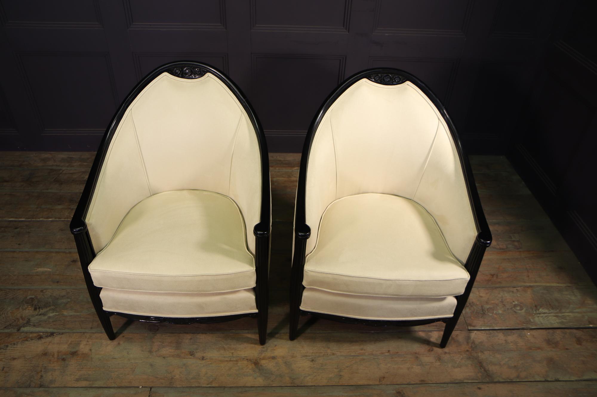 Pair of French Art Deco Armchairs by Maurice Dufrene In Excellent Condition In Paddock Wood Tonbridge, GB