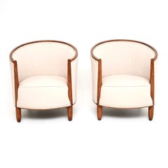 Coppia di poltrone francesi Art Déco di Paul Follot