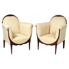 Pair of French Art Deco Armchairs by Paul Follot