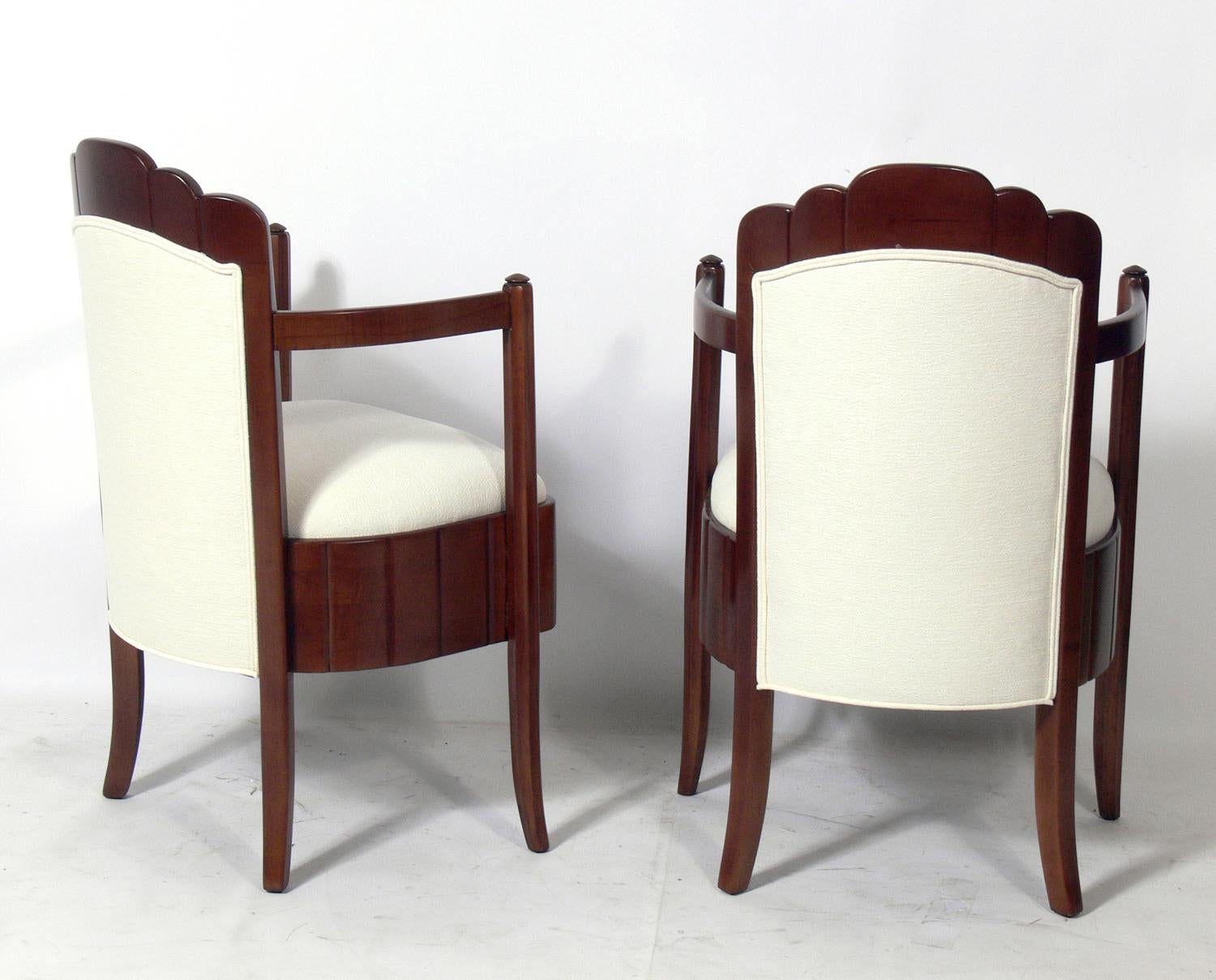 Pair of French Art Deco Armchairs by Pierre Patout for the Ile de France In Good Condition In Atlanta, GA