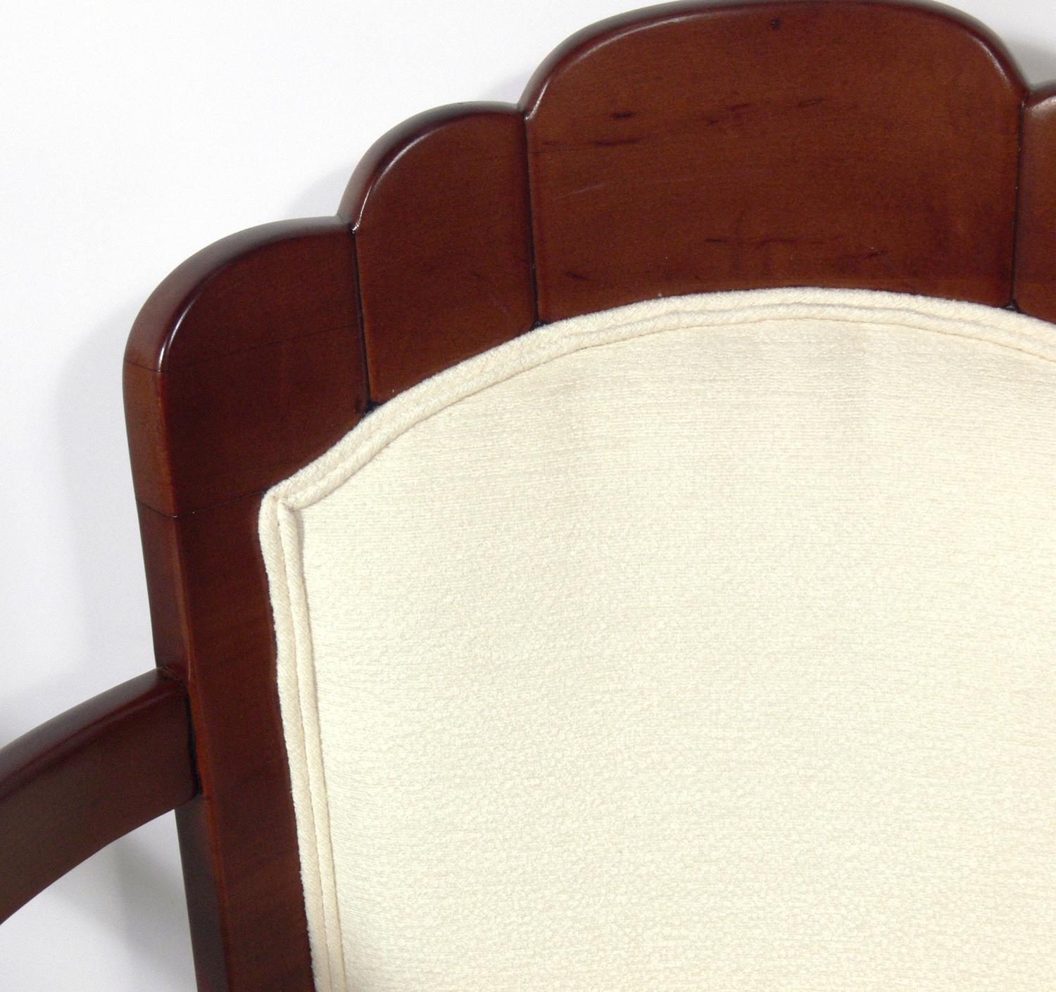 Mid-20th Century Pair of French Art Deco Armchairs by Pierre Patout for the Ile de France