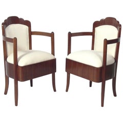 Pair of French Art Deco Armchairs by Pierre Patout for the Ile de France