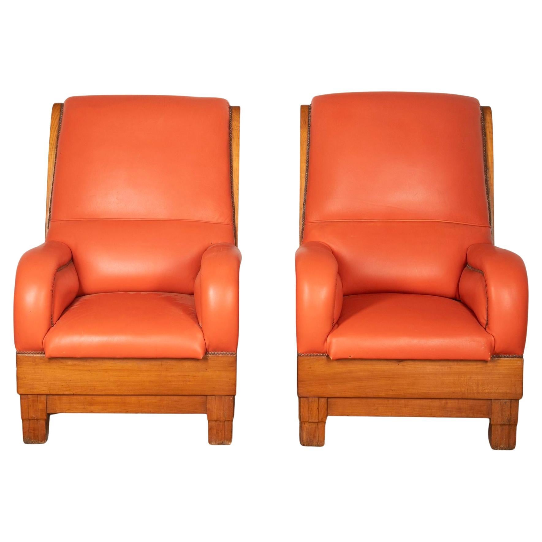 Pair of French Art Deco Armchairs
