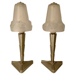 Pair of French Art Deco Bed Table Lamps