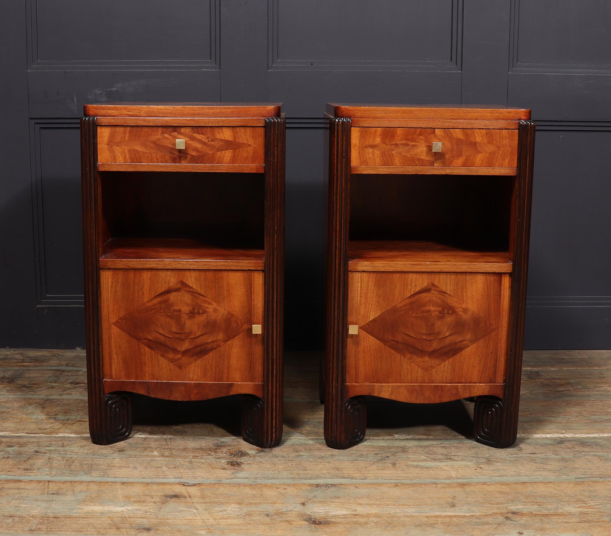 Pair Of French Art Deco bedside Cabinets by Michel Dufet For Sale 6