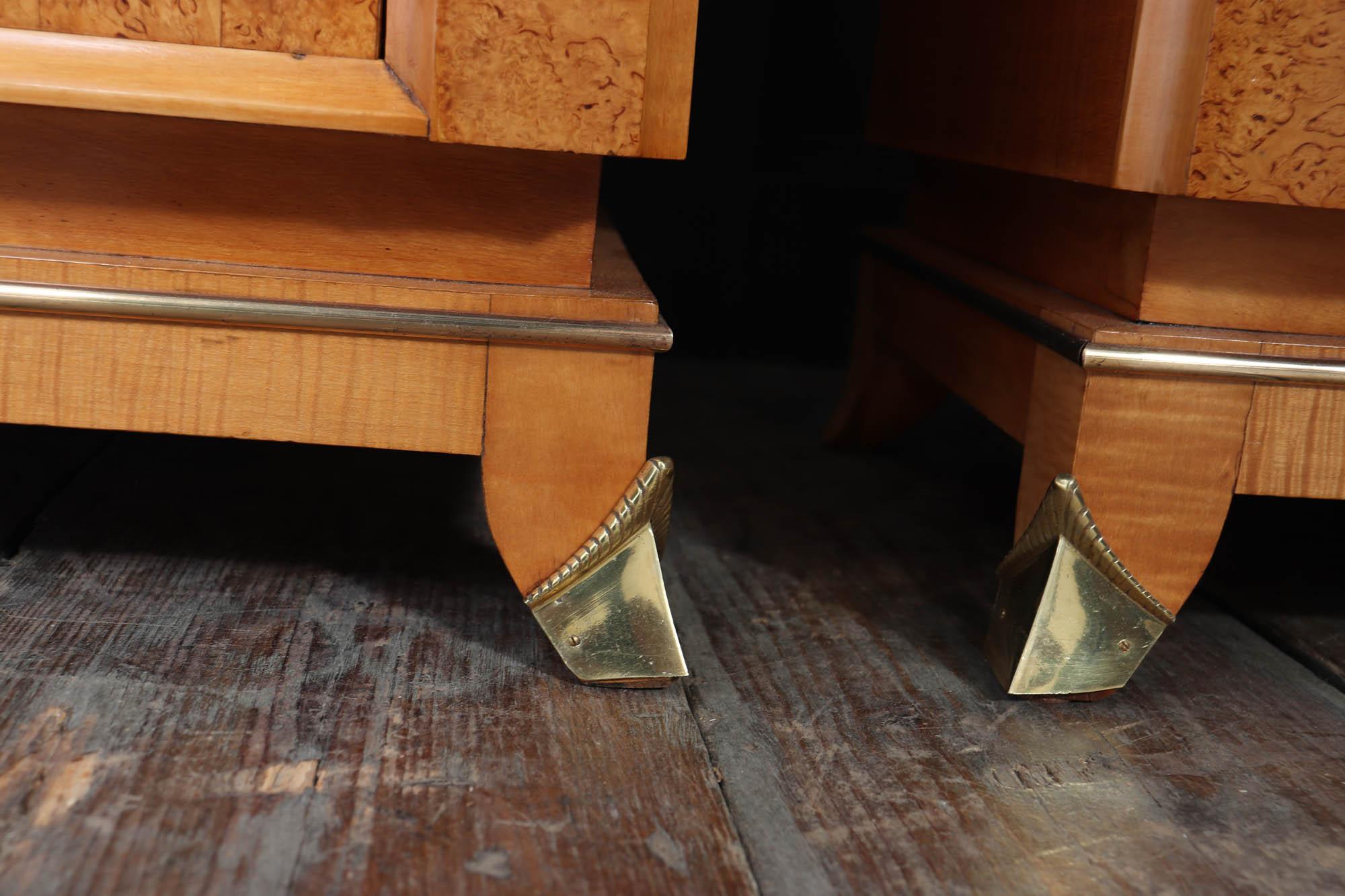 Pair Of French Art Deco Bedside Cabinets For Sale 5