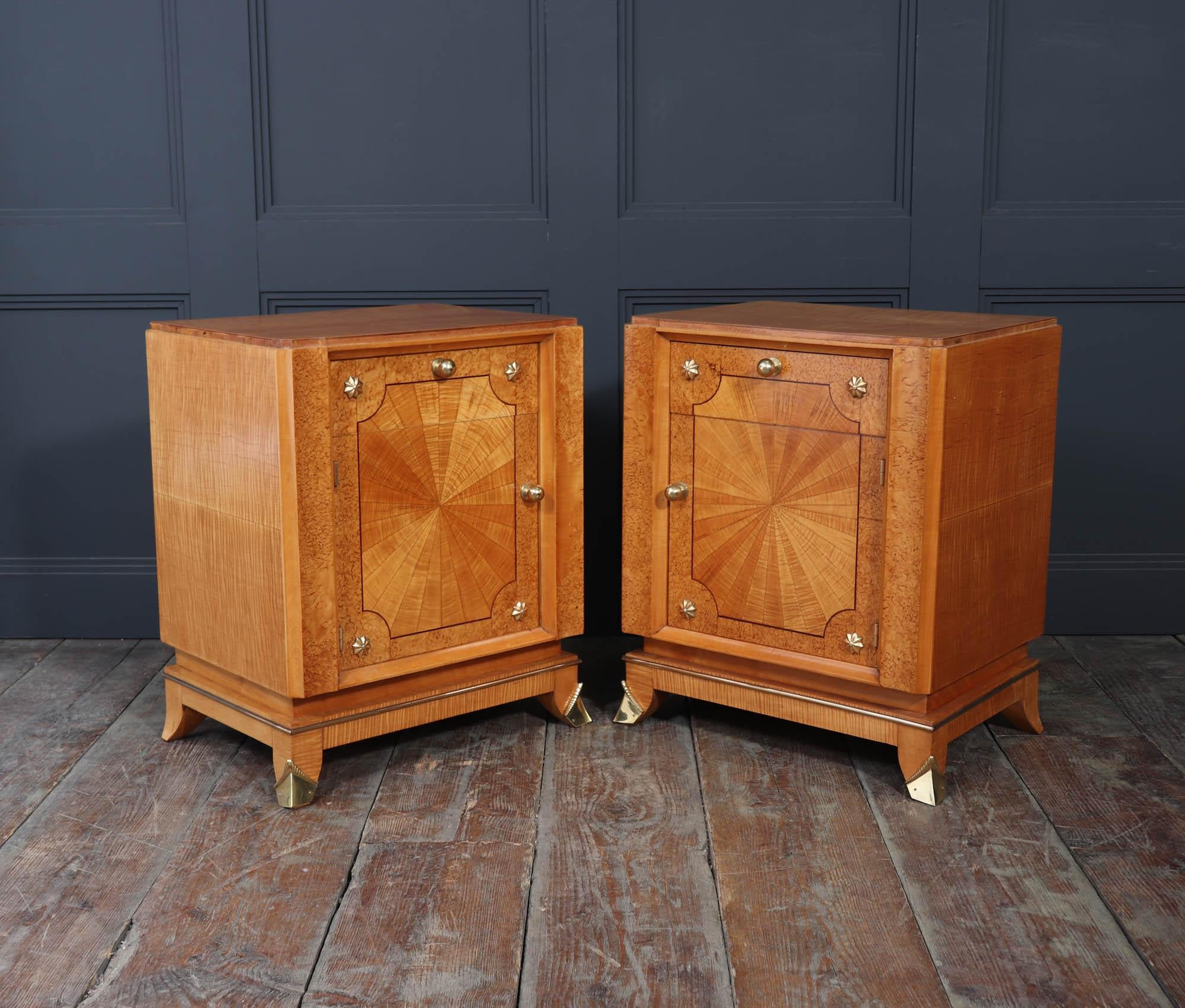 Pair Of French Art Deco Bedside Cabinets For Sale 7