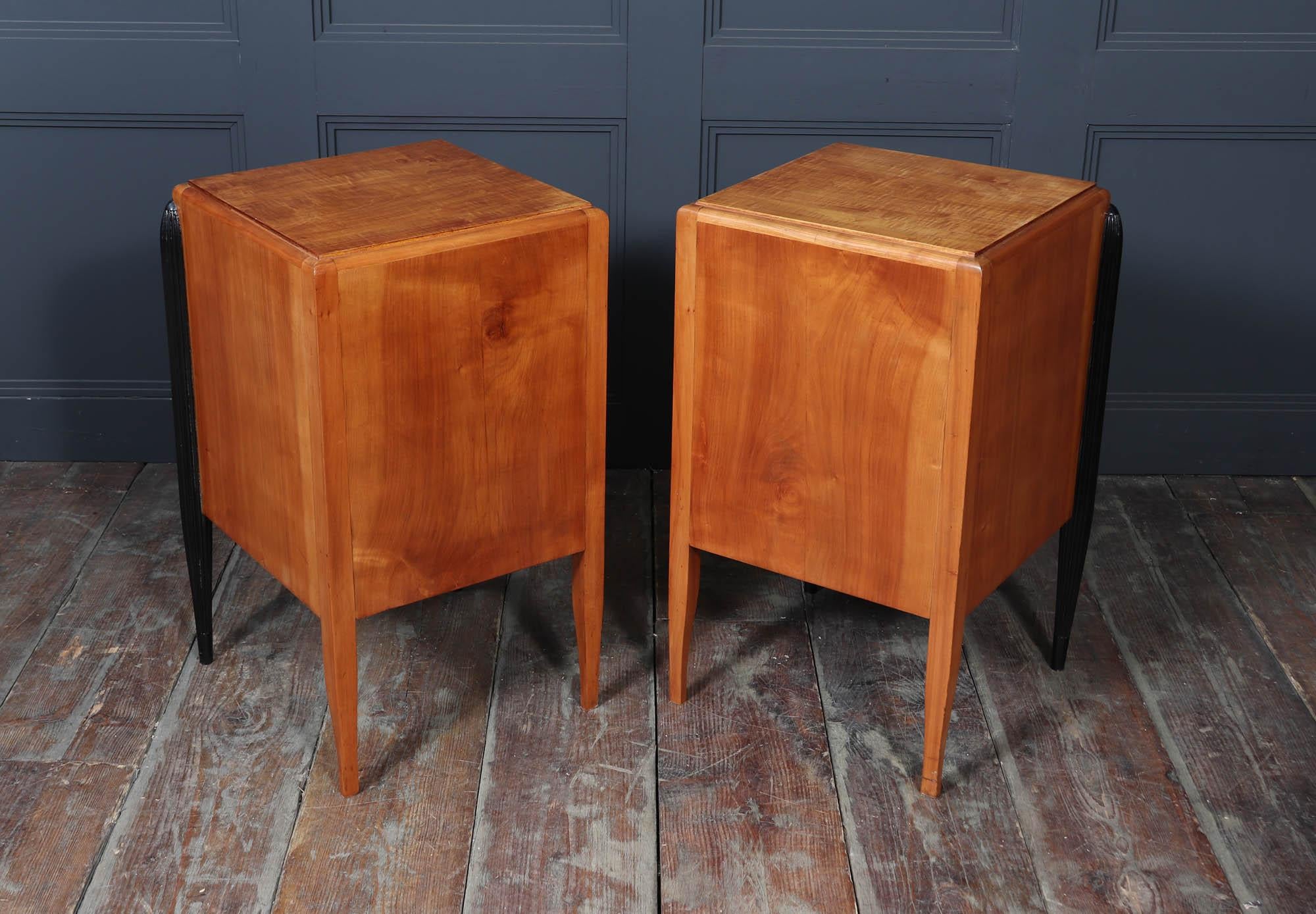 Pair of French Art Deco bedside Cabinets For Sale 8