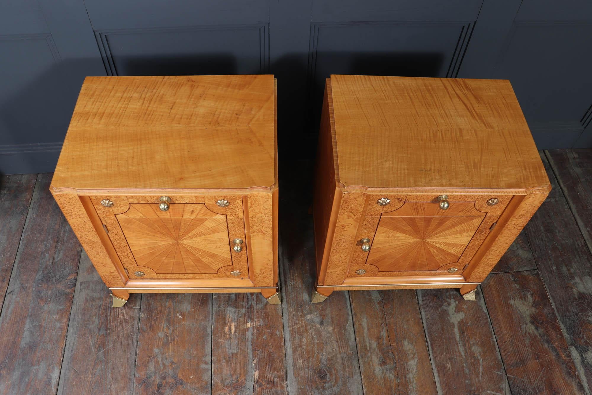 Pair Of French Art Deco Bedside Cabinets For Sale 1
