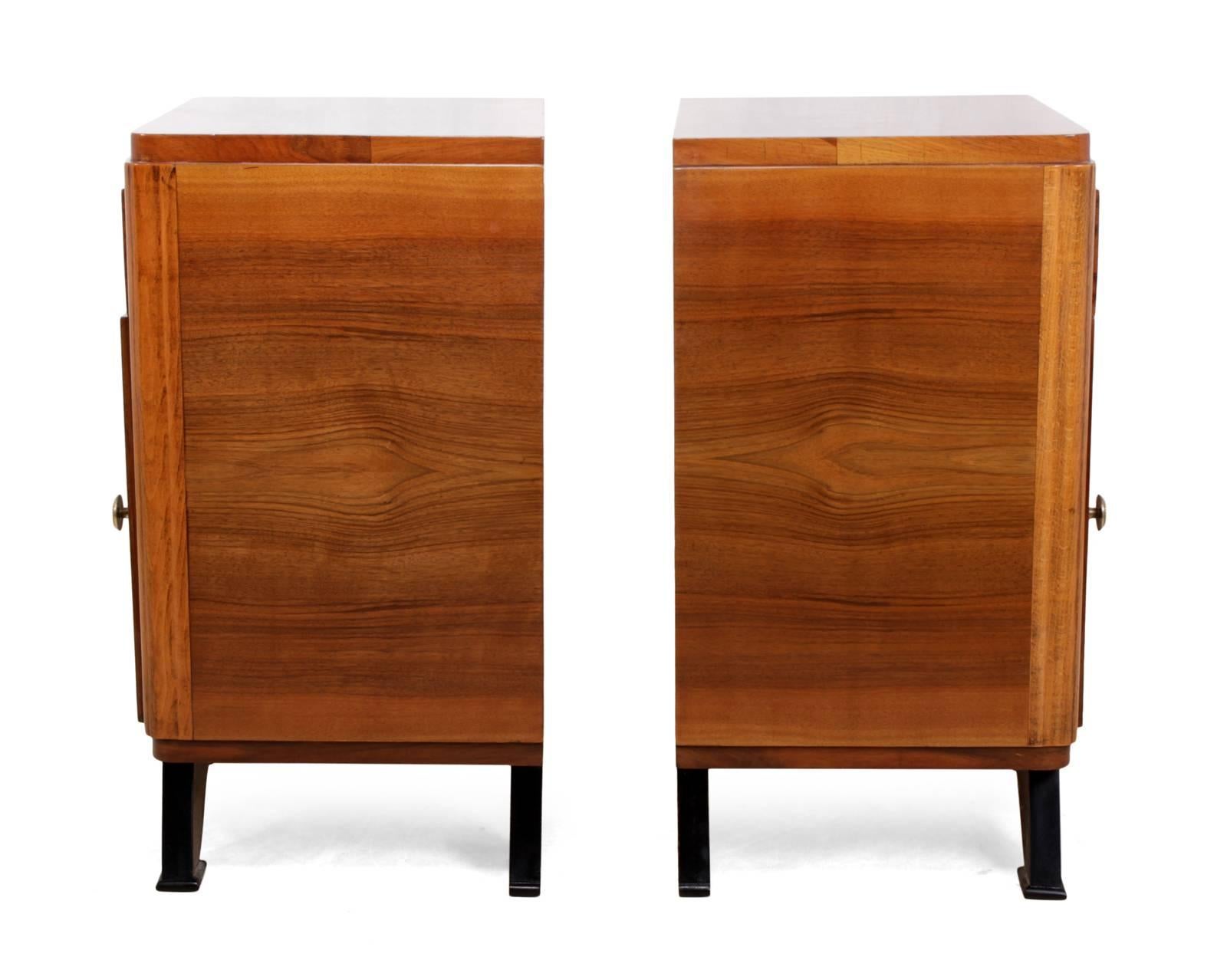 Pair of French Art Deco Bedside Cabinets  3