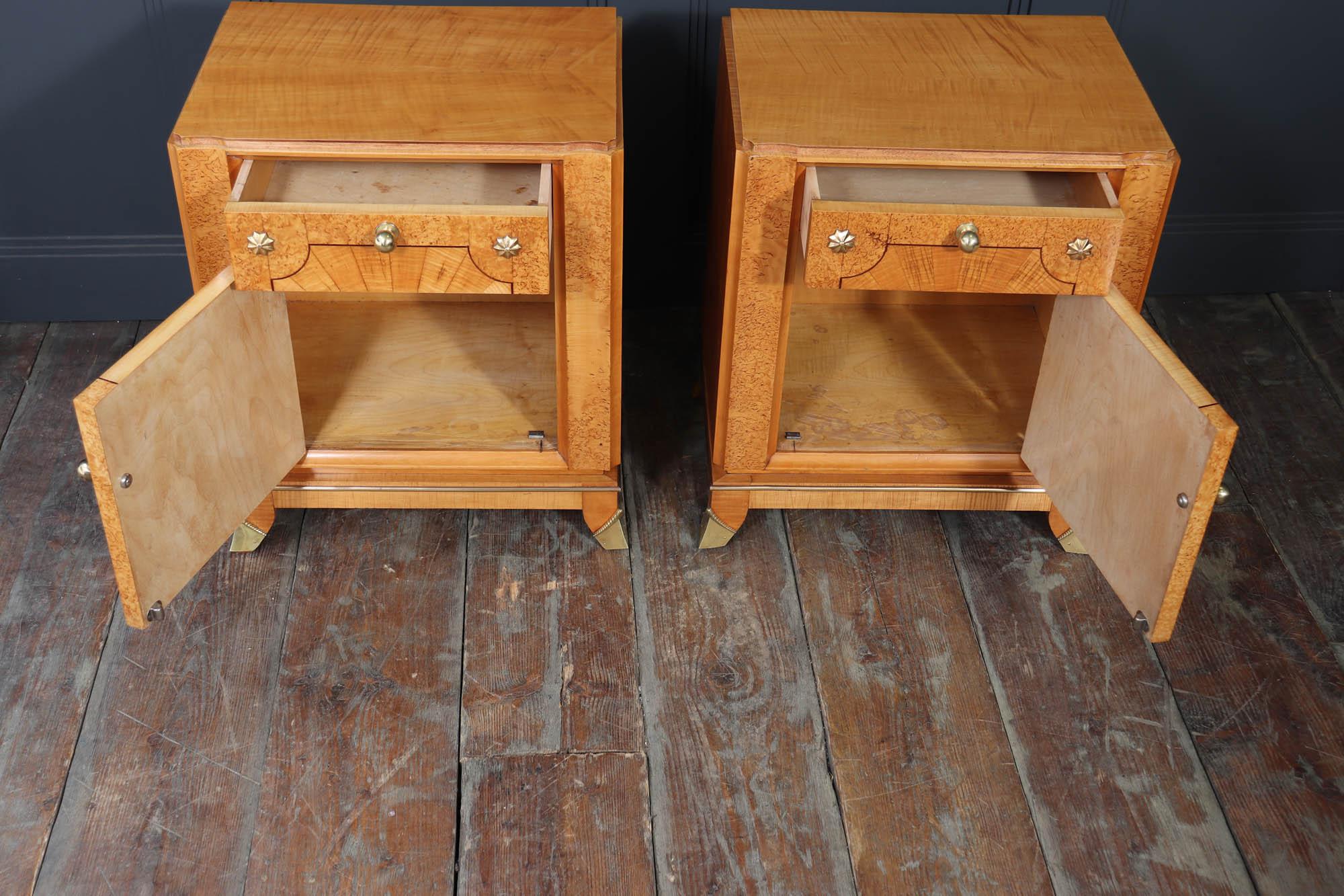 Pair Of French Art Deco Bedside Cabinets For Sale 4