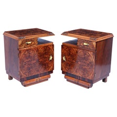 Pair of French Art Deco Bedside Cabinets