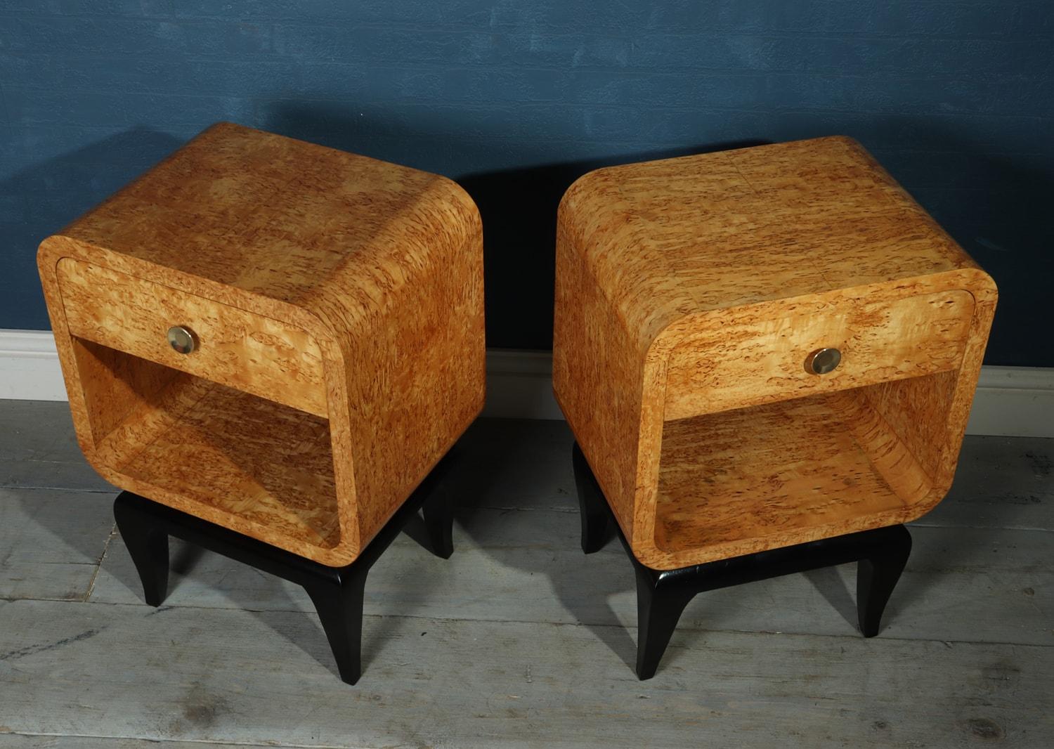 Pair of French Art Deco Bedside Tables 6
