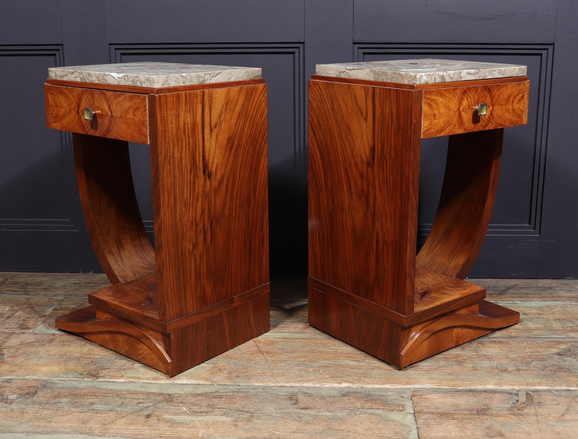 Pair of French Art Deco Bedside Tables 1