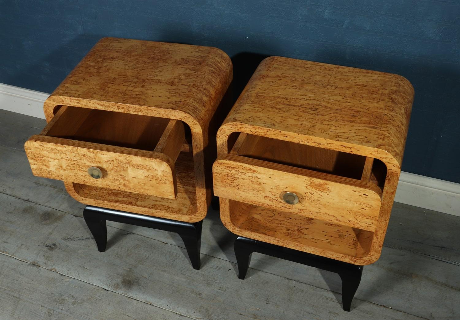 Pair of French Art Deco Bedside Tables 2