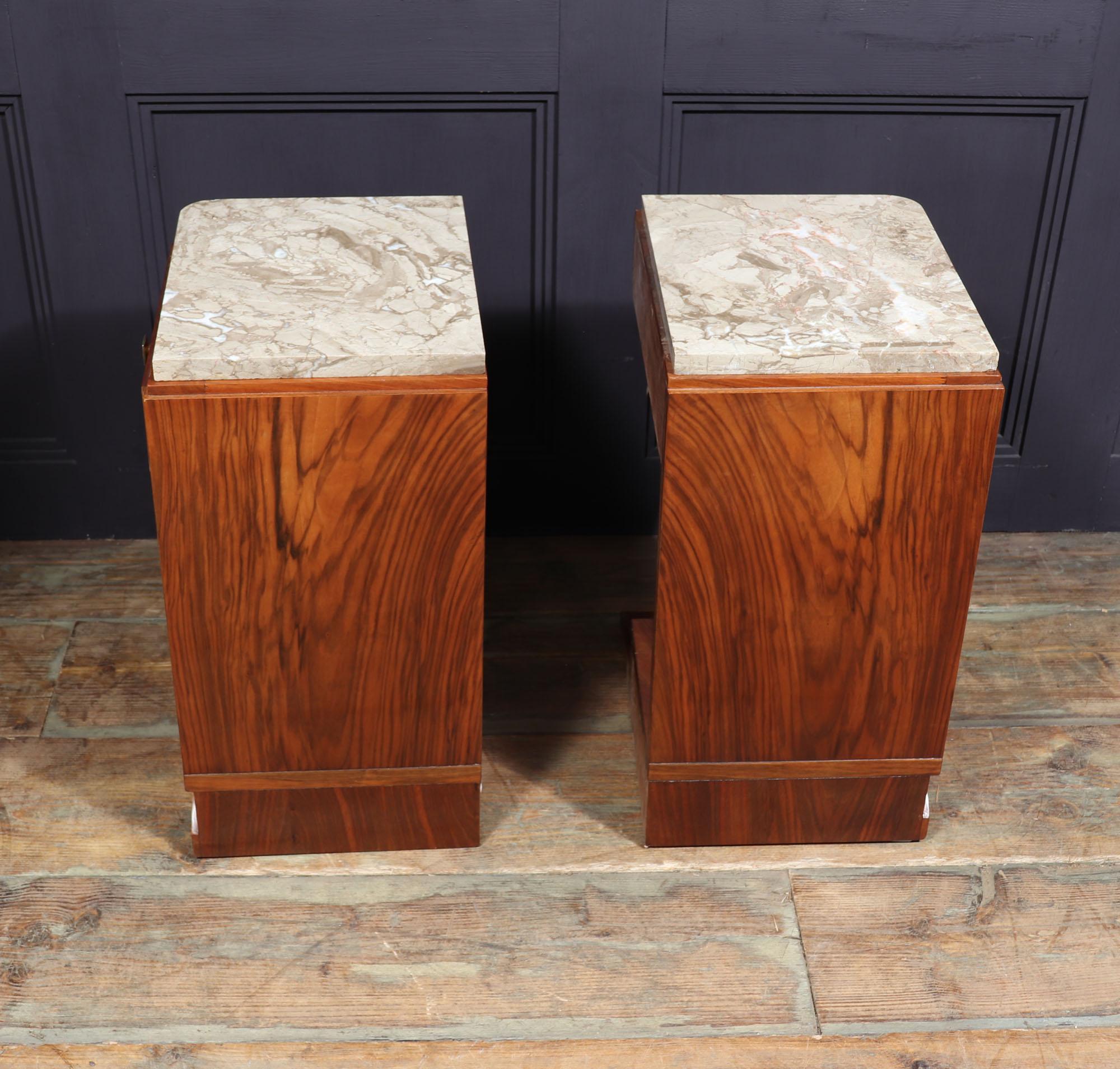 Pair of French Art Deco Bedside Tables 2