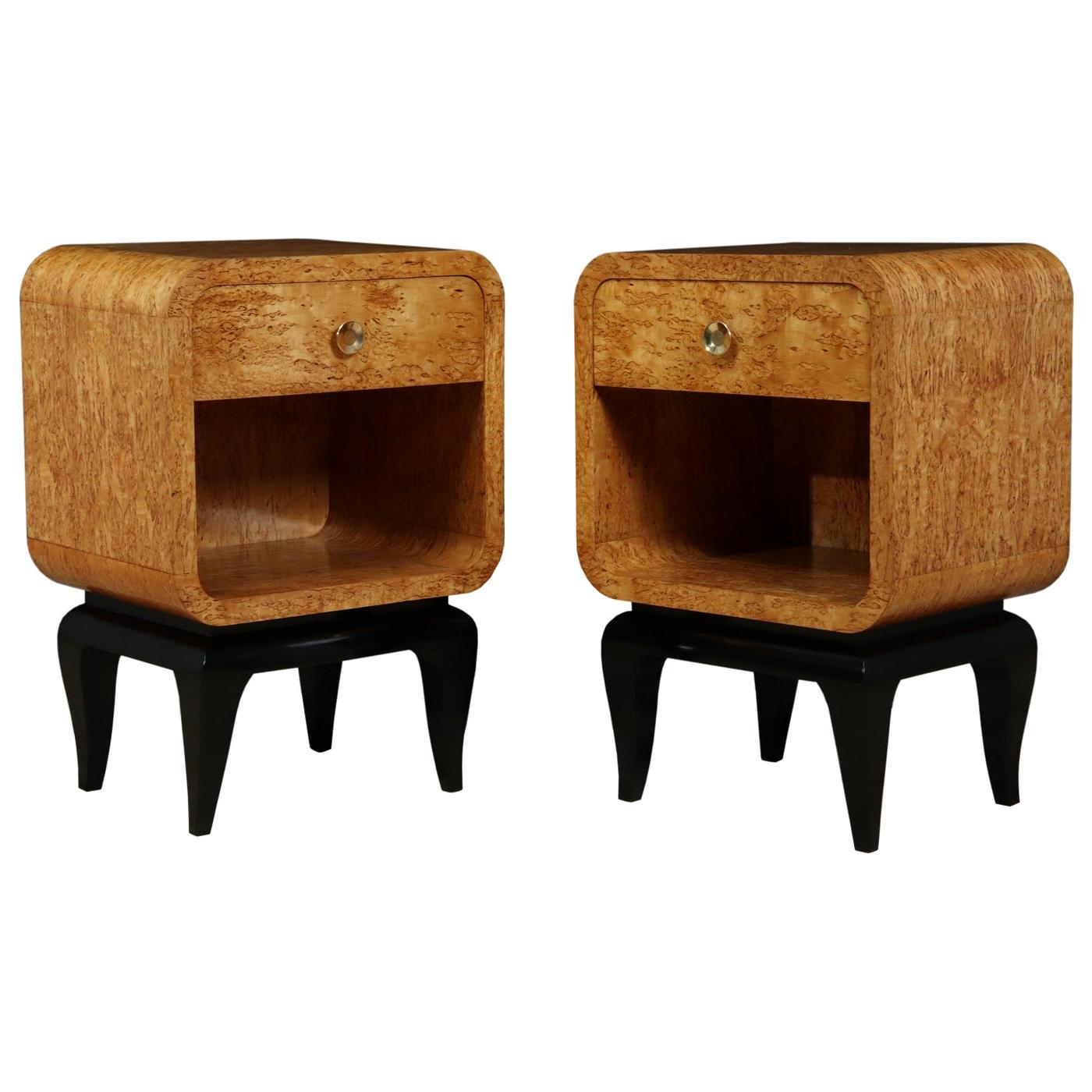 Pair of French Art Deco Bedside Tables