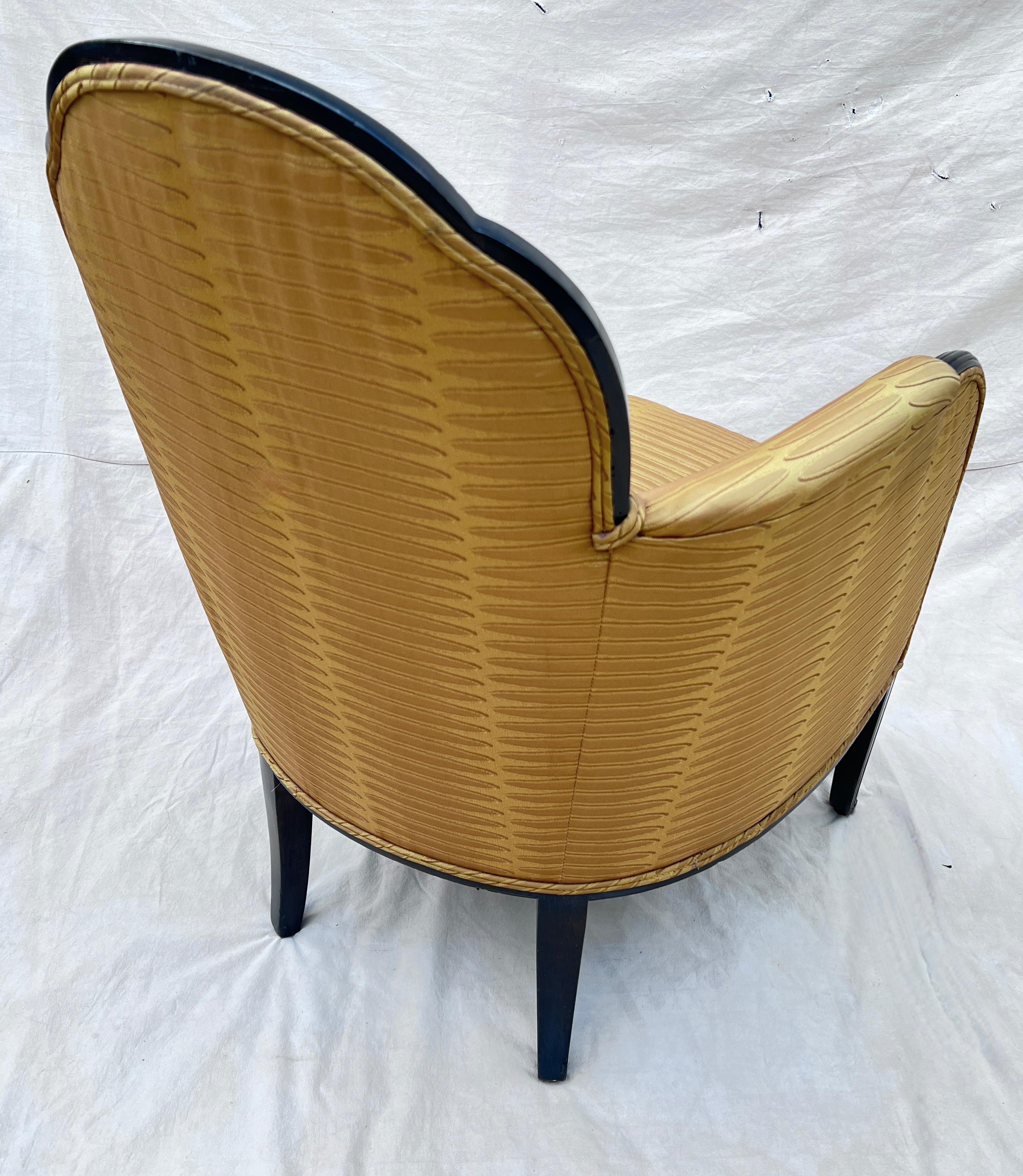Pair of French Art Deco Bergere Chairs in the Style of Paul Follot For Sale 2
