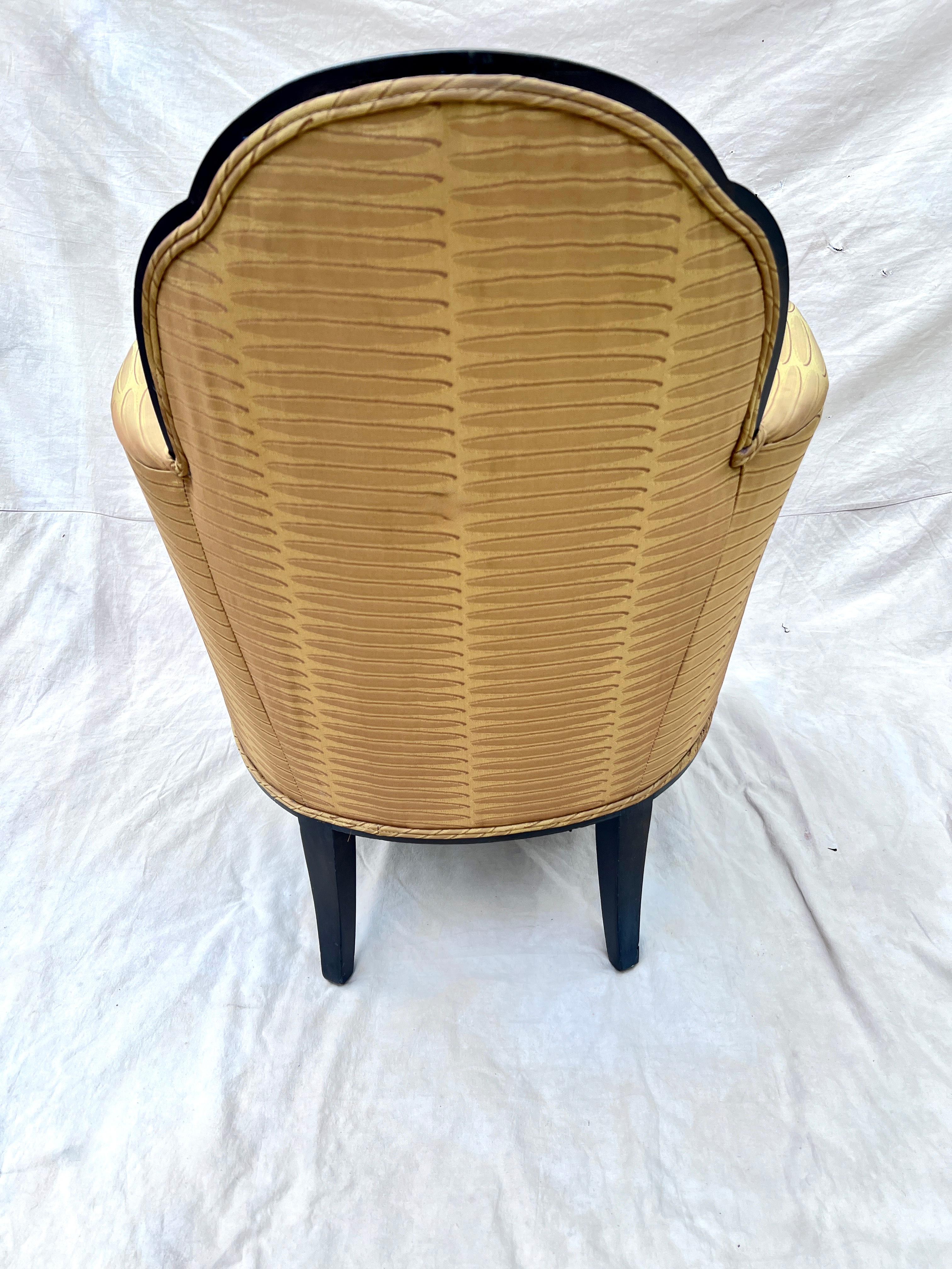 Pair of French Art Deco Bergere Chairs in the Style of Paul Follot For Sale 3