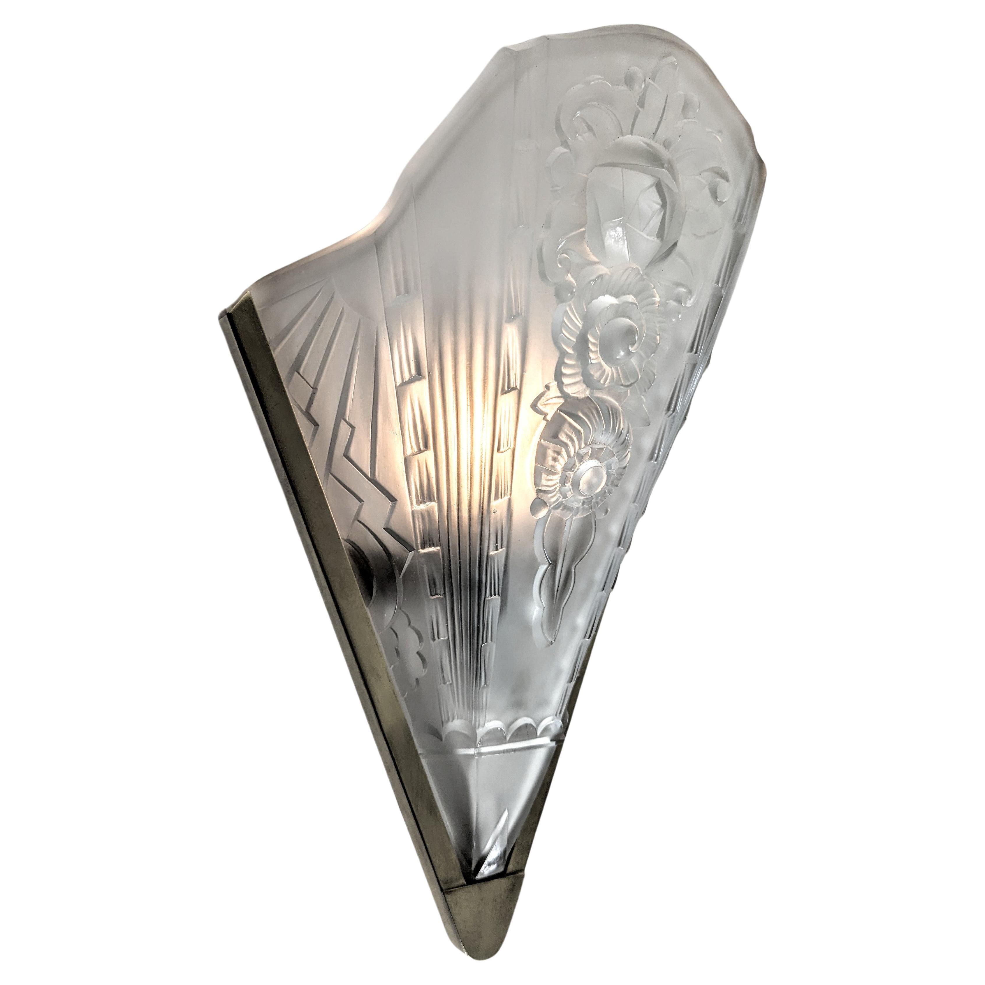 20th Century Pair of French Art Deco by Genet Michon Wall Sconces  (Two pairs are available) For Sale