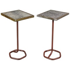 Pair of French Art Deco Cafe Tables by Cre-Rossi