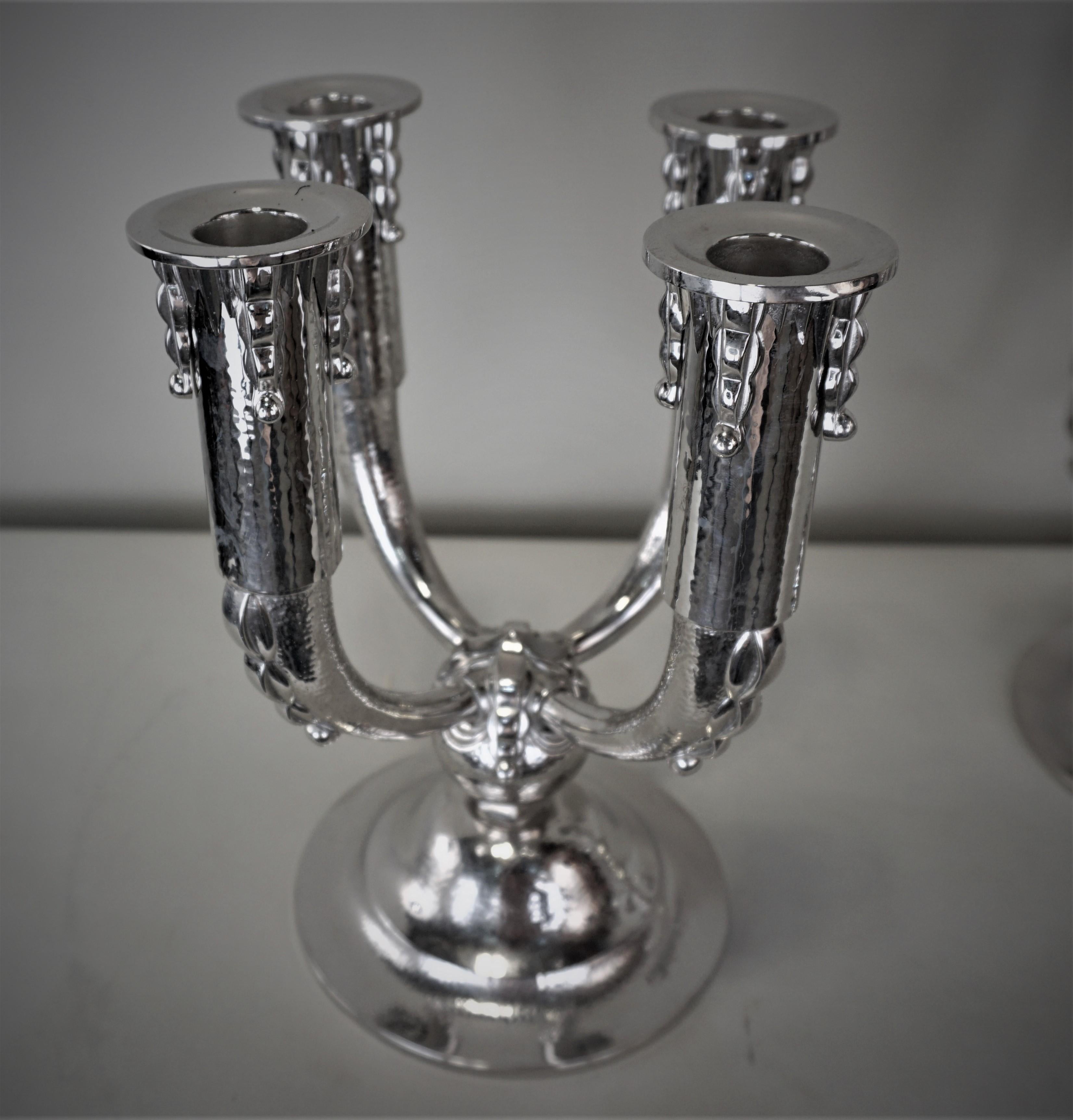 Pair of French Art Deco Candelabra For Sale 1