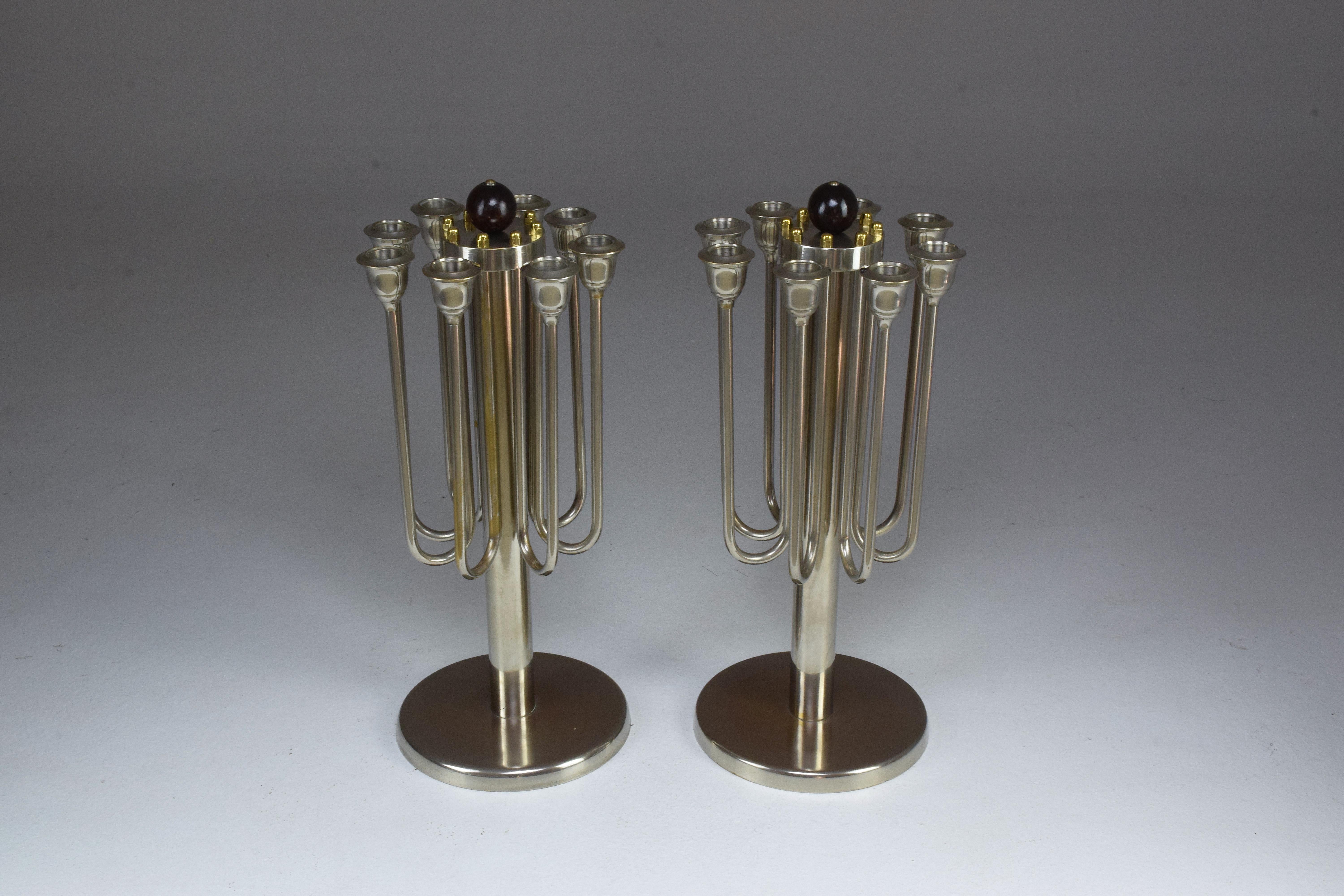 vintage art deco candle holders