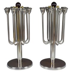 Pair of French Art Deco Candleholders, 1930s