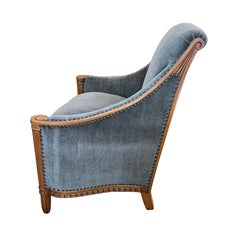 Coppia di Poltrone/Bergeres imbottite in acero intagliato Art Carved francese