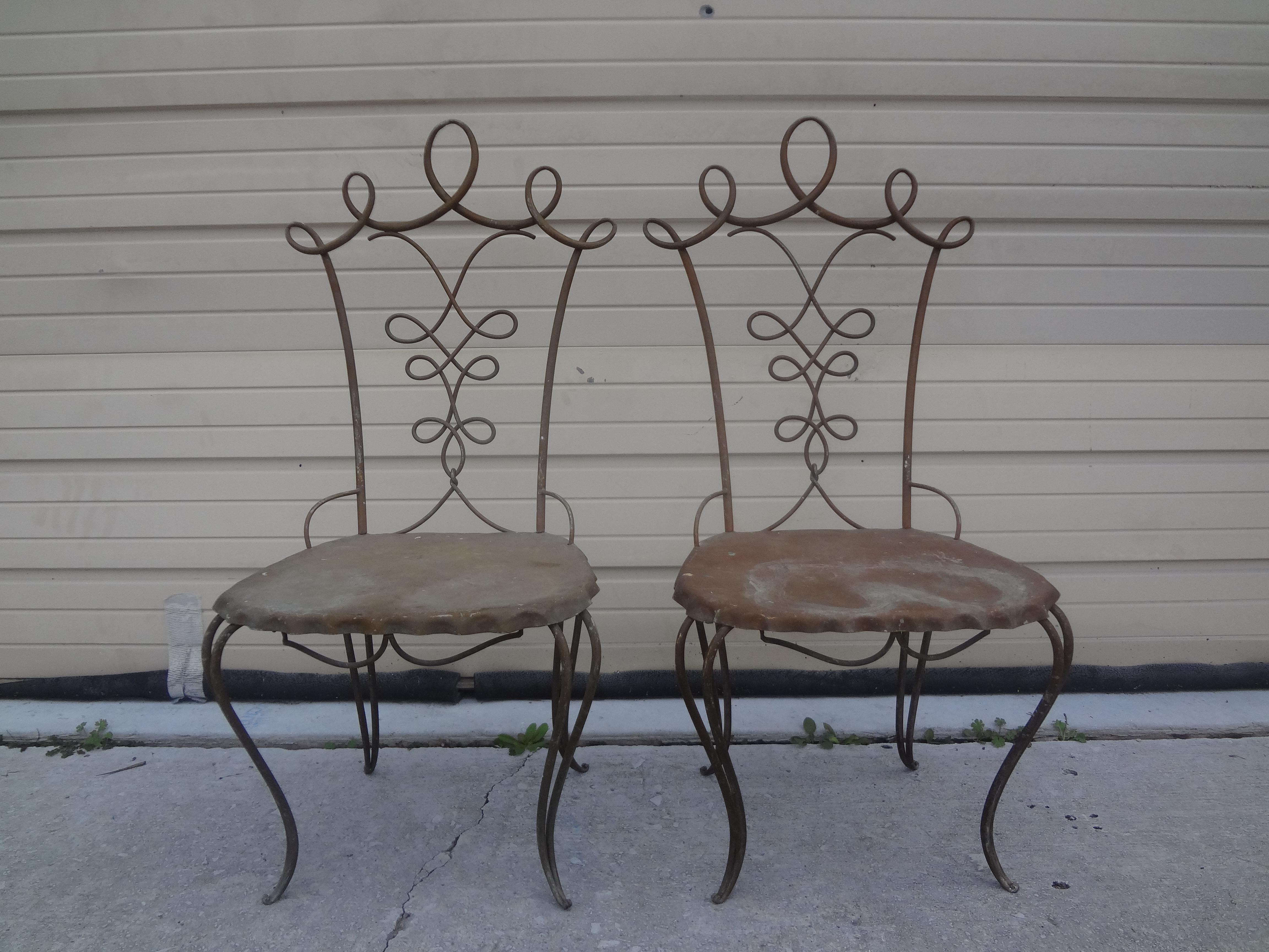 Pair of French Art Deco Chairs Attributed to Raymond Subes In Good Condition For Sale In Houston, TX