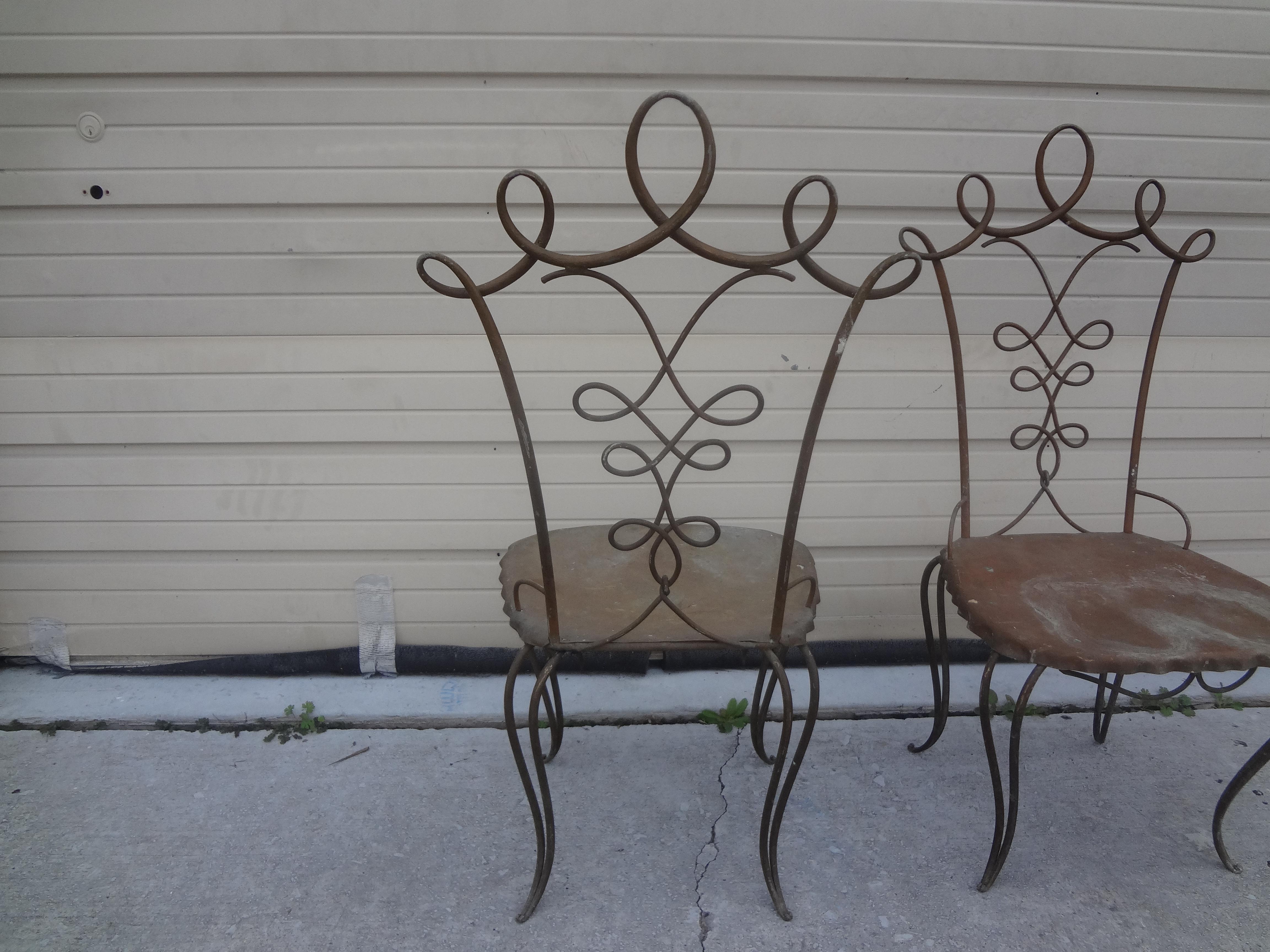Pair of French Art Deco Chairs Attributed to Raymond Subes For Sale 1