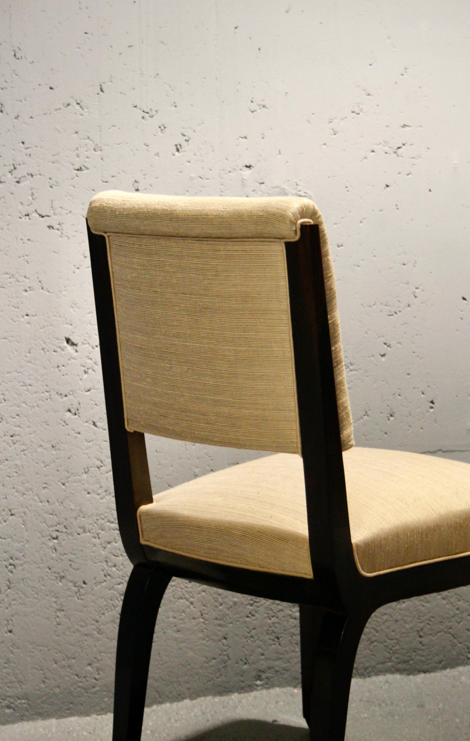 Paar französische Art-Déco-Stühle im Angebot 5