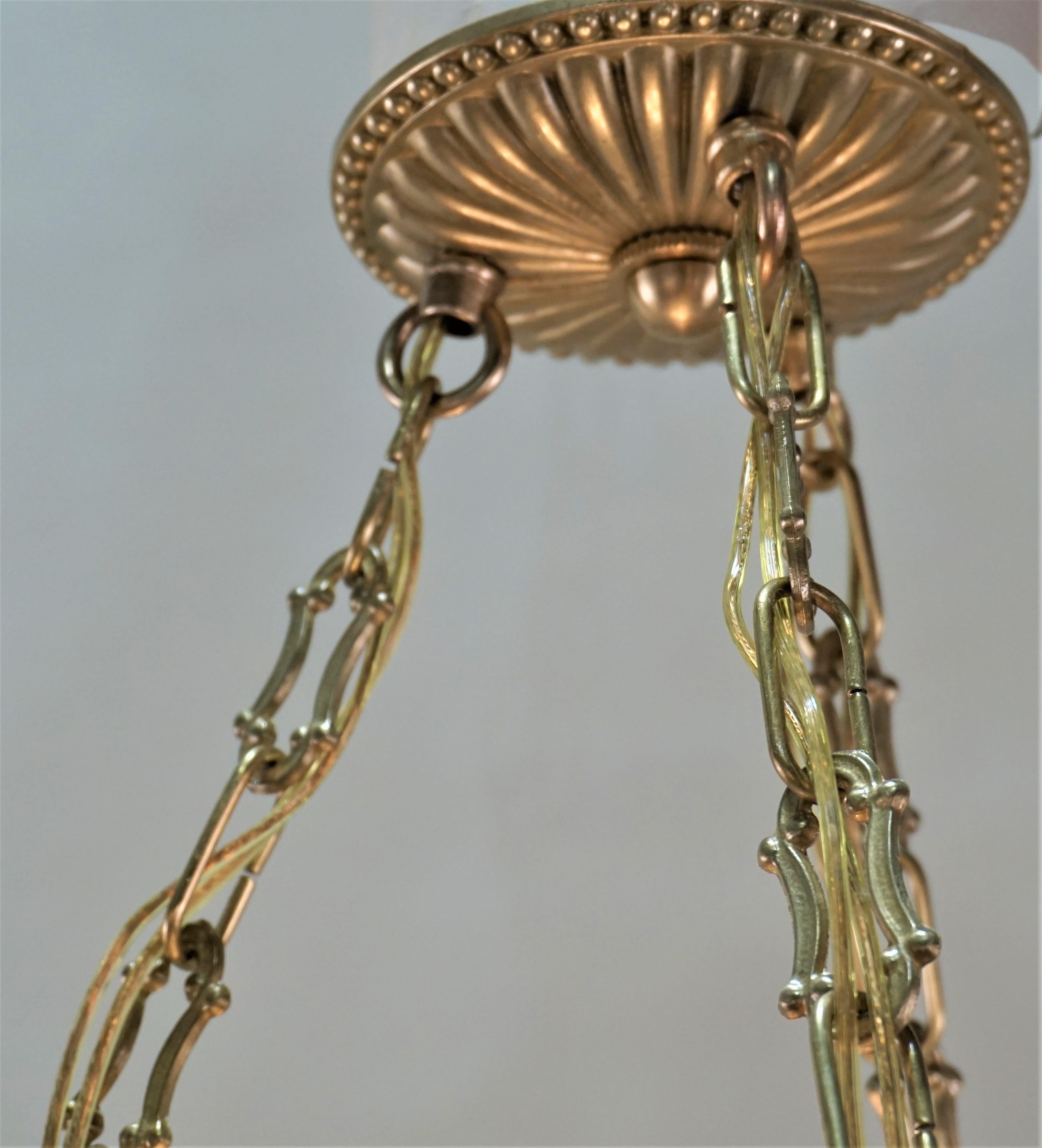 Early 20th Century Pair of French Art Deco Chandelier by Muller Freres