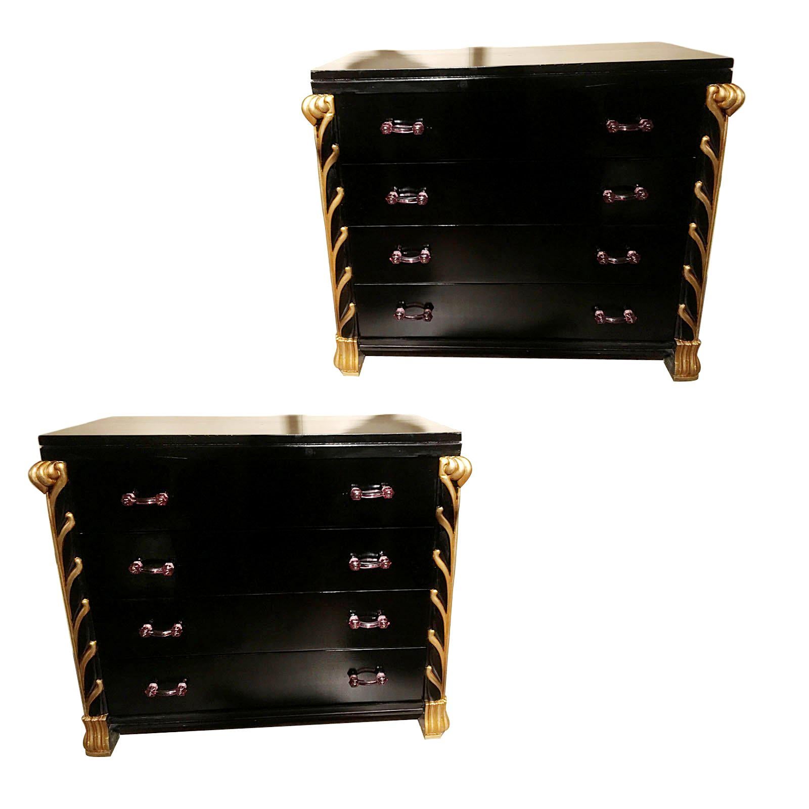 Paire de commodes Art Déco françaises