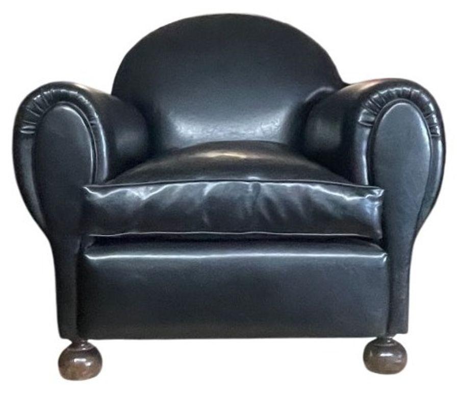 Coppia di poltrone Club in stile Art Déco francese, anni '40. in vendita 3