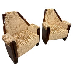 Pair of French Art Deco Club Chairs